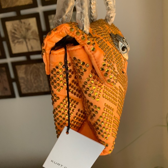 Authentic KURT GEIGER LONDON CRYSTAL COTTON CONVERTIBLE CROSBY/SHOULDER - Picture 9 of 15